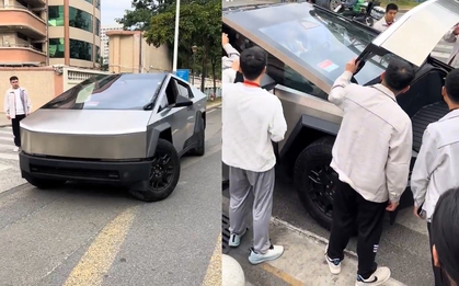 Cybertruck xuất hiện tại Trung Quốc, lập tức bị nhân viên BYD "mổ xẻ"