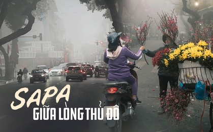 Ảnh: Hà Nội "đẹp lạ" trong ngày ông Công ông Táo, khắp nơi "mù sương" khiến nhiều người liên tưởng đến Sa Pa