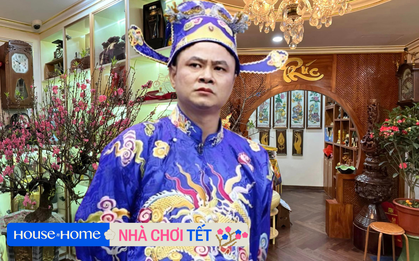 Nhà NSND Tự Long rộn ràng đón Tết: 23 tháng Chạp tưng bừng sắc hoa, gian thờ gây ấn tượng mạnh