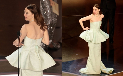 Emma Stone bị bục váy khi lên sân khấu ở Oscar, chính chủ thừa nhận nguyên nhân không ngờ