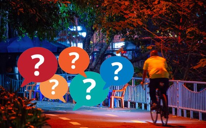 Hình ảnh "lạ" trên tuyến đường dành riêng cho xe đạp ở Hà Nội