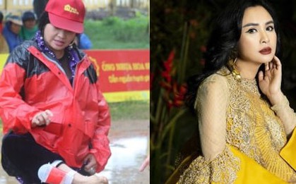 NSND Thanh Lam đội mưa, lội bùn tham gia chương trình vì người nghèo