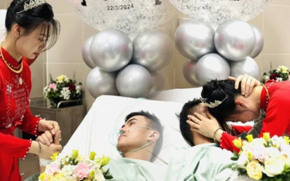 Chú rể ở Lạng Sơn nhập viện nguy kịch, cô dâu mắt đỏ hoe trao nhẫn cưới khiến y bác sĩ rớt nước mắt