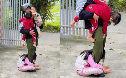 Đưa con về quê thăm ông bà, khoảnh khắc tạm biệt của các cháu và ông ngoại khiến mẹ bỉm rưng rưng