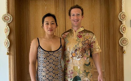 Ông chủ Facebook Mark Zuckerberg và vợ gây chú ý ở tiệc cưới 120 triệu USD