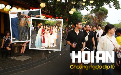 Phố cổ Hội An ken đặc người dịp Giỗ Tổ Hùng Vương, kiếm góc "check-in" cũng khó
