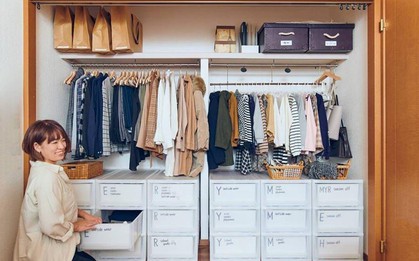 Không hổ danh một bà nội trợ Nhật Bản, cô ấy có kỹ năng cất giữ tủ quần áo rất độc đáo