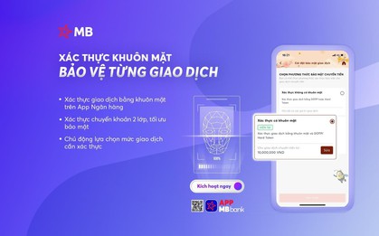 App MBBank: Xác thực khuôn mặt khi thanh toán - không lo mất tiền
