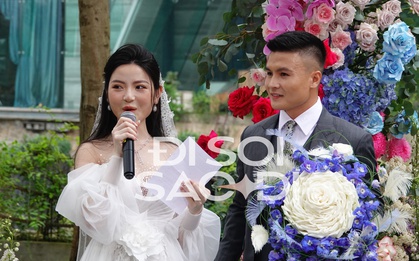 Trọn vẹn lời thề nguyện xúc động của Quang Hải và Chu Thanh Huyền trong ngày cưới, nhắc đến mọi sóng gió