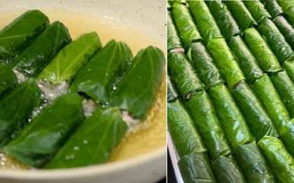Khi làm chả cuốn lá lốt nên chọn cuốn mặt gân hay mặt láng sẽ ngon nhất?
