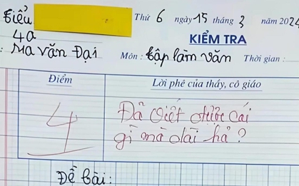 Bài văn đang gây bão mạng: Viết thư hỏi thăm bà nhưng bà chưa kịp đọc đã hết, được 4 điểm không oan chút nào