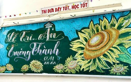 Loạt tranh bảng chia tay trường lớp cuối năm học gây sốt mạng hè 2024