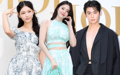 Han So Hee như tiên nữ mùa xuân, Cha Eun Woo và Jung Hae In đọ visual "nam chính" tại sự kiện thời trang