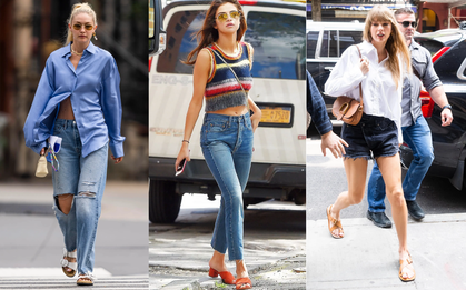 4 mẫu sandal không bao giờ lỗi mốt được sao Hollywood yêu thích