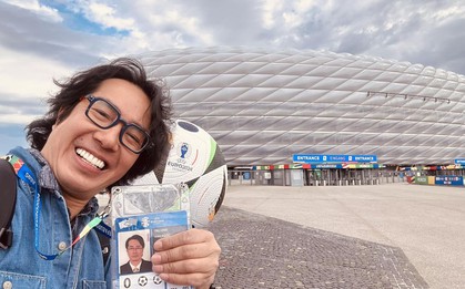 Phóng viên Việt Nam tác nghiệp ở Euro 2024: Không thể thiếu người tạo trend "flex" Trương Anh Ngọc