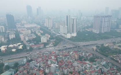 Hà Nội mù mịt, chất lượng không khí xấu