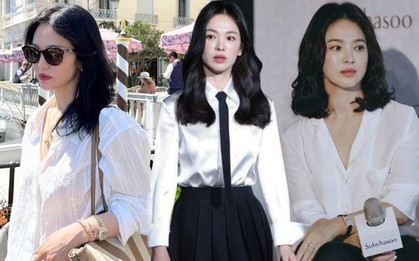 Song Hye Kyo luôn đẹp đỉnh cao khi diện áo sơ mi trắng, gợi ý 10 cách phối đồ cho mọi độ tuổi