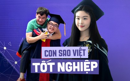 Con sao Việt mùa tốt nghiệp: Lọ Lem gây bão vì quá xinh đẹp, Bi Béo phổng phao cõng bố trên lưng "ngon ơ"