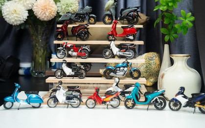 Bộ sưu tập mô hình xe máy bằng đất sét của chàng trai 9X Hà thành