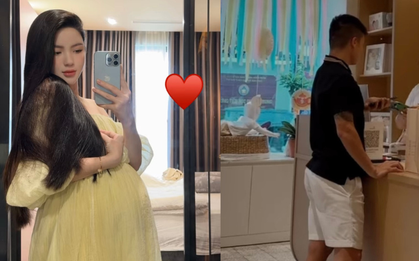 Chu Thanh Huyền sắp đến ngày “vỡ chum”, Quang Hải đưa vợ đi sắm đồ, nhìn một hành động đủ biết yêu vợ cỡ nào