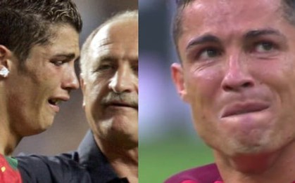 Ronaldo mạnh mẽ cũng có lúc yếu đuối, bật khóc như mưa khiến CĐV nhớ mãi