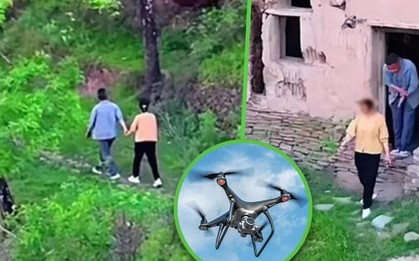 Chồng dùng flycam bắt quả tang vợ ngoại tình với sếp trong ngôi nhà đổ nát