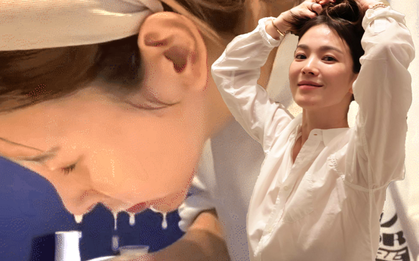Học Song Hye Kyo, YouTuber người Hàn dưỡng trắng da, giảm thâm mụn nhờ rửa mặt với thứ này