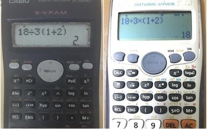 Phép tính 18 : 3 (1 + 2) bằng 18 hay 2 làm "dậy sóng" mạng xã hội