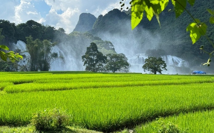 Thác Bản Giốc đông khách trở lại trong ngày nắng đẹp