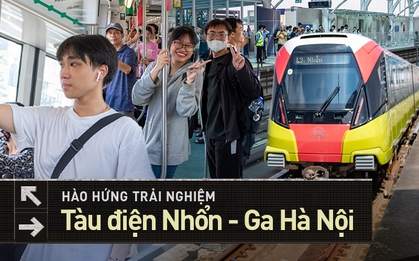 Giới trẻ “quá là vui” trong ngày đi miễn phí tuyến Metro Nhổn: “Bọn mình chờ ngày này lâu lắm rồi!”