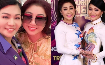 Ngọc Huyền - Thoại Mỹ gặp lại, nhan sắc "2 cô đào tài sắc nhất" thay đổi thế nào?