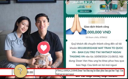 "Check VAR" Doãn Hải My và Đoàn Văn Hậu ủng hộ vùng bão lũ: Vậy đủ uy tín chưa?