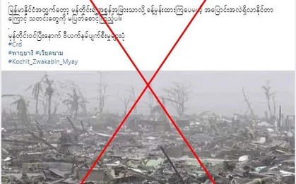 Sự thật bức ảnh nhà cửa tan hoang trong bài đăng "thiệt hại ở Việt Nam sau bão Yagi" lan truyền trên MXH