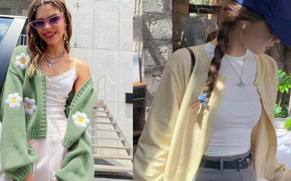 Vài mẫu cardigan mùa thu tuổi nào diện cũng hợp: Hàng hiệu tiền triệu đẹp mê nhưng dưới 200k vẫn có áo đẹp