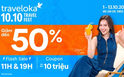 Traveloka 10.10 Travel Fest: Mang đến kỳ nghỉ cuối năm đáng nhớ với ưu đãi lên đến 50%