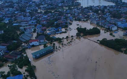 Toàn cảnh khu vực ở Thái Nguyên chìm trong biển nước