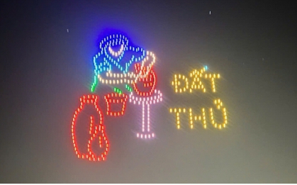 Chiêm ngưỡng màn trình diễn ánh sáng Drone Light tại TP. Thủ Dầu Một