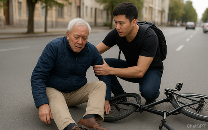 Gặp cụ ông bị ngã xe, người đàn ông liền giúp đỡ, không ngờ bị gia đình nạn nhân đòi bồi thường hơn 100 triệu đồng