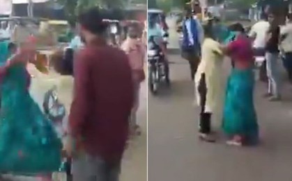 Bắt quả tang chồng ngoại tình, vợ và nhân tình đánh nhau túi bụi giữa phố