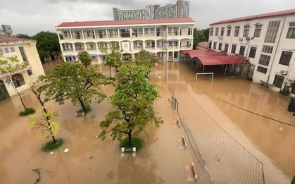 Trường ở Hà Nội cho học sinh học online suốt 10 ngày vì ngập