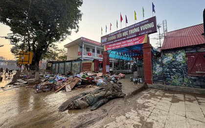 Xót xa hình ảnh trường học ở Thái Nguyên tan hoang sau bão lũ