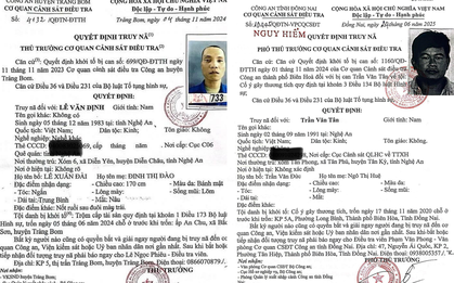 Truy nã Trần Văn Tân và Lê Văn Định