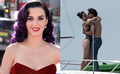Katy Perry hôn cựu Thủ tướng Canada đắm đuối trên du thuyền