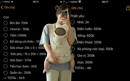 Nhói lòng với bức ảnh chi tiêu của mẹ đơn thân Hà Nội