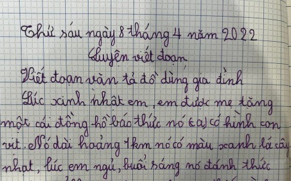 Bài văn tả chiếc đồng hồ của học sinh tiểu học khiến dân mạng bái phục