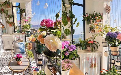 Nhà hàng xóm chỉ có ban công 4m² mà làm được khu vườn đẹp như resort, nhìn xong tôi chỉ biết thốt lên "đỉnh thật"!