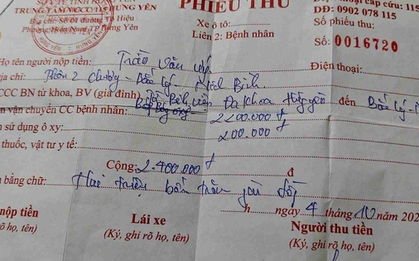 Chở bệnh nhân hấp hối từ bệnh viện về "nhà cách 12 km", tài xế xe cứu thương thu 2,4 triệu đồng