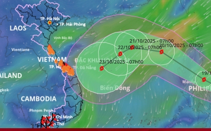 Chiều tối mai bão Fengshen vào Biển Đông, miền Trung lại đối diện đợt mưa lớn