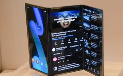 Thông tin mới nhất về điện thoại gập ba sắp ra mắt của Samsung