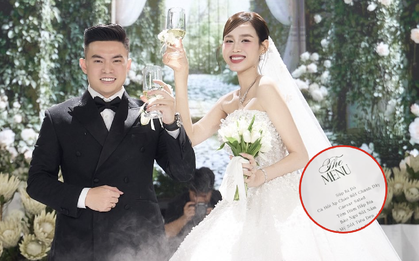 Phát hiện chi tiết "gây lú" trong mâm cỗ cưới Đỗ Hà